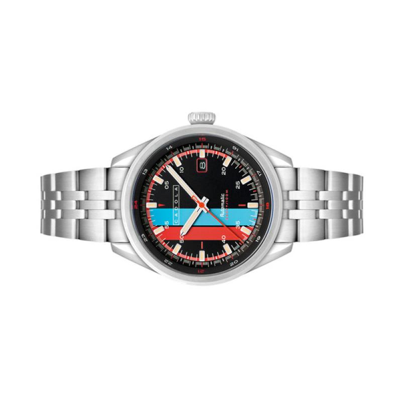 Cadola Pista Automatic Watch with Black Striped Dial