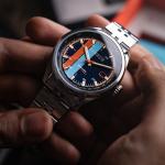 Cadola Pista Automatic Watch with Blue Striped Dial