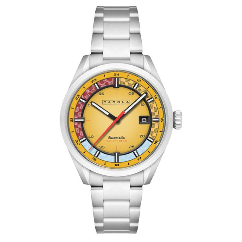 Cadola Paddock Automatic Watch with Lemon Yellow Dial