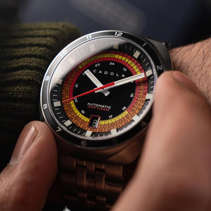 Cadola Giulia Suprema Automatic Watch with Glossy Black Dial