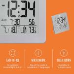 Marathon Desktop Clock with Calendar, Temperature, Alarm