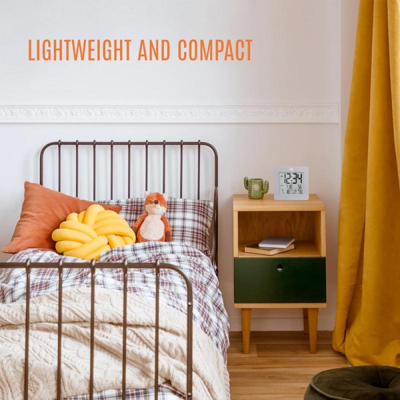 Marathon Desktop Clock with Calendar, Temperature, Alarm