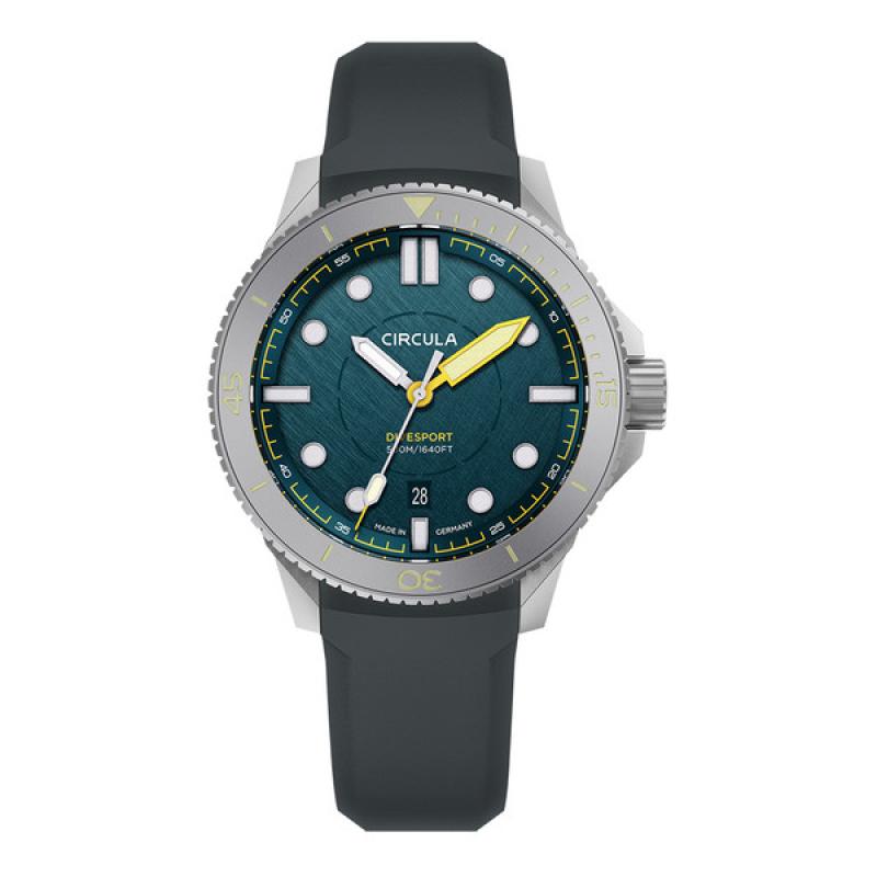 Circula DiveSport Titanium Automatic Dive Watch with Petrol Dial