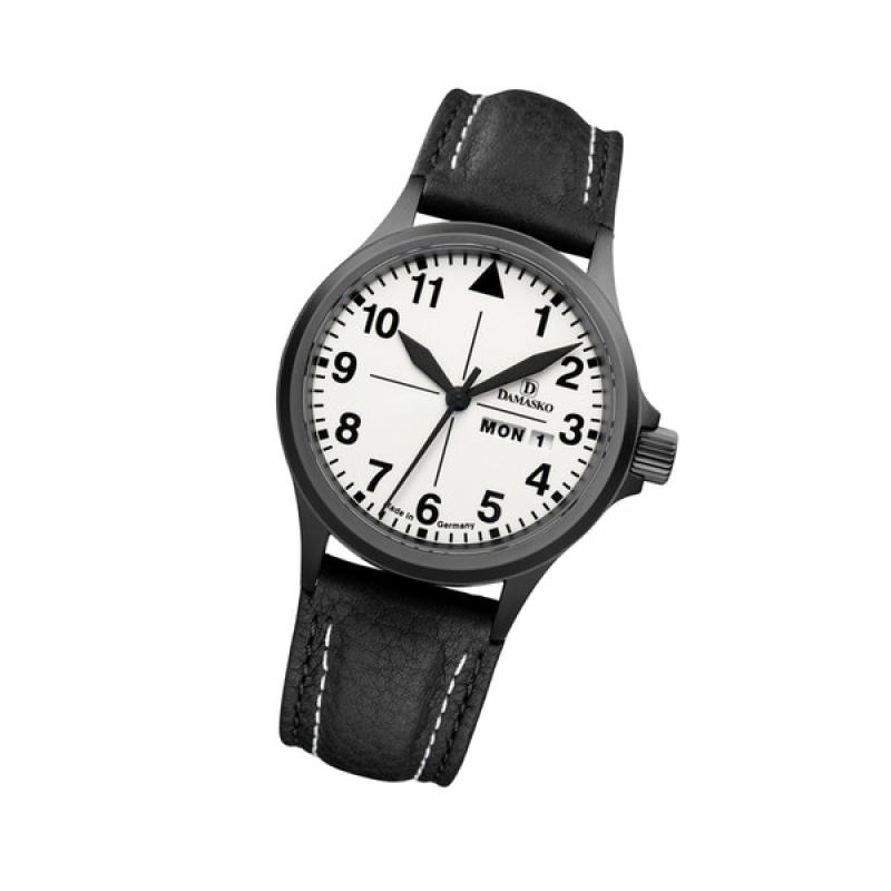 Damasko 40mm Black Automatic Watch with In-House Movement and Full Lume Dial