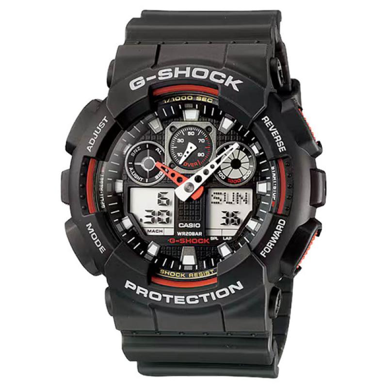 Casio G-Shock GA-100 Series in Black and Red