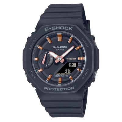 Casio G-Shock Women in Black and Rose Gold