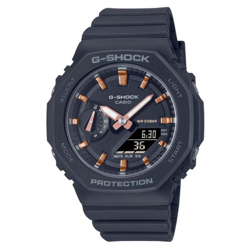 Casio G-Shock Women in Black and Rose Gold