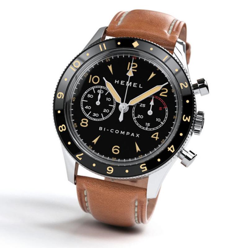 HEMEL Air Wing Mechanical Chronograph with Dual-Time Bezel and DD Sapphire Crystal