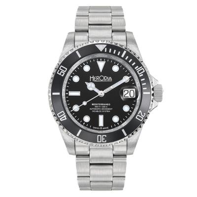 Herodia Mediterraneo Swiss Automatic Dive watch with Black Dial
