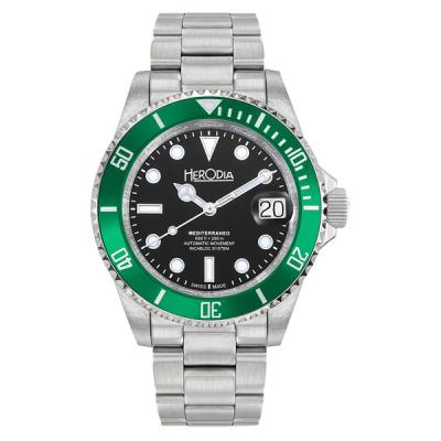 Herodia Mediterraneo Swiss Automatic Dive watch with Black Dial