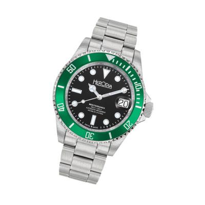 Herodia Mediterraneo Swiss Automatic Dive watch with Black Dial