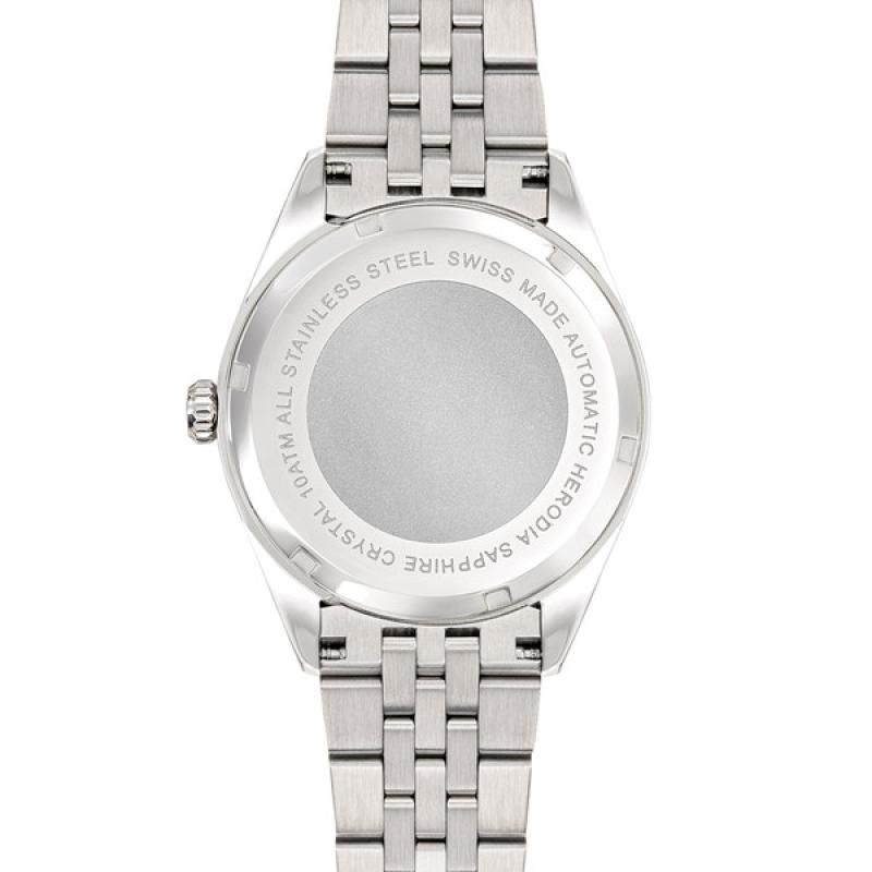 Herodia Monte Carlo Swiss Watch with Porcelain White Dial