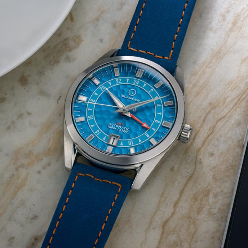 Islander Melville GMT with Blue Hammer Dial
