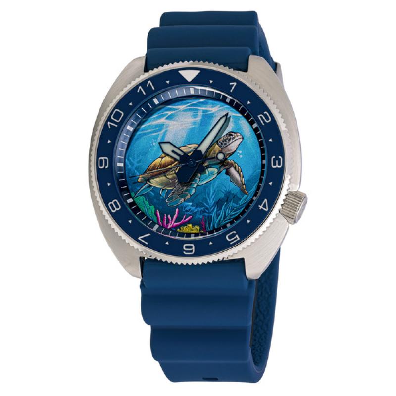 Islander Automatic Turtle Dive Watch with Blue Dial