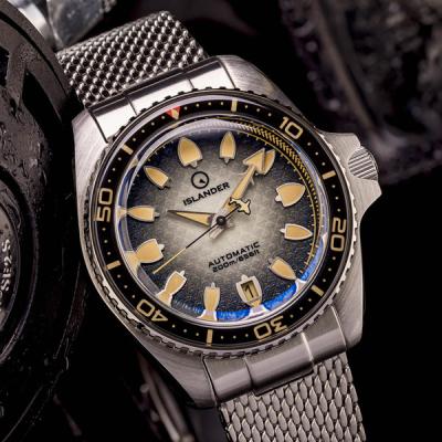 Islander Hudson "Harpoon Diver" 40mm Watch with Degrading Black Dial
