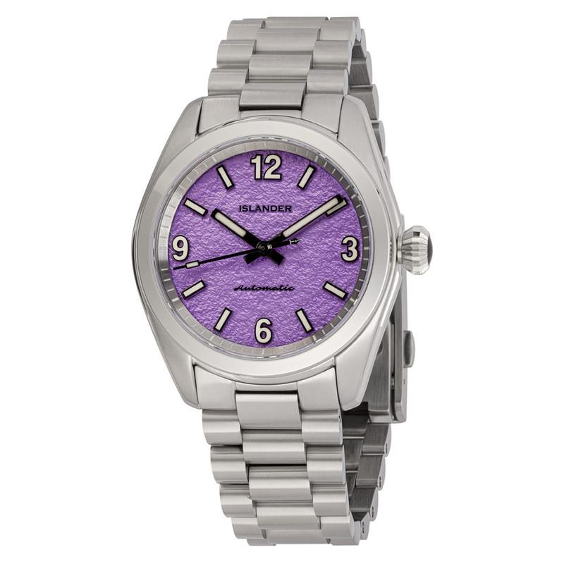 Islander Brookville Calligraphy Edition Watch with Lavender Parchment Dial