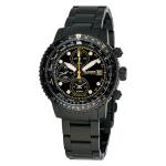 Islander Calverton Flight Chronograph Alarm Watch in IP Black