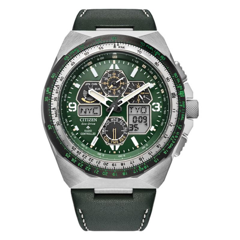 Citizen Promaster Skyhawk A-T Solar Watch with Green Dial