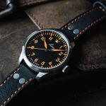 Laco 39mm Neapel Type A Dial Automatic Pilot Watch with Sapphire Crystal