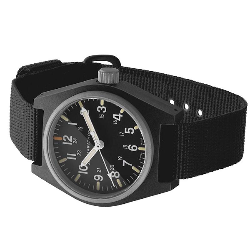 Marathon Swiss Made Quartz Military General Purpose Watch with MaraGlo Green Illumination