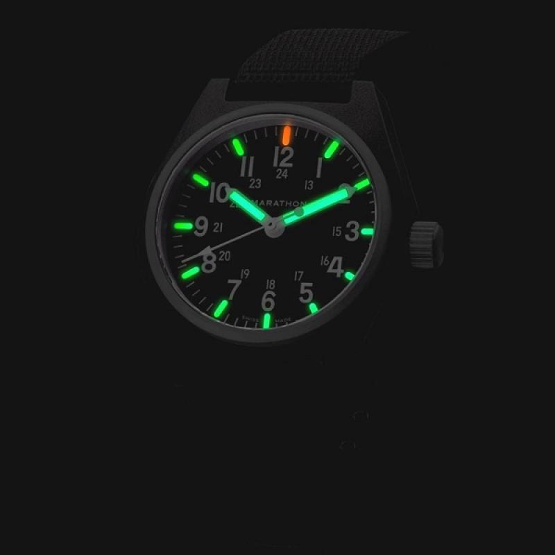 Marathon Swiss Made Quartz Military General Purpose Watch with MaraGlo Green Illumination
