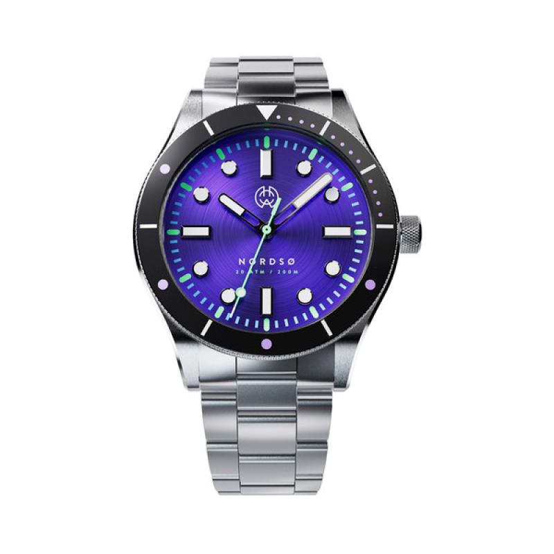 Henry Archer Nordso Automatic Dive Watch with Cosmic Purple Dial