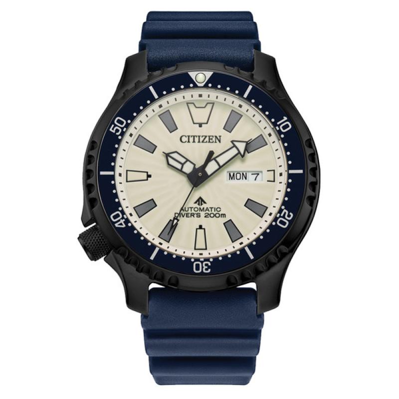 Citizen Automatic Promaster Dive Watch with PVD Case, Fully Lumed Dial and Blue Strap