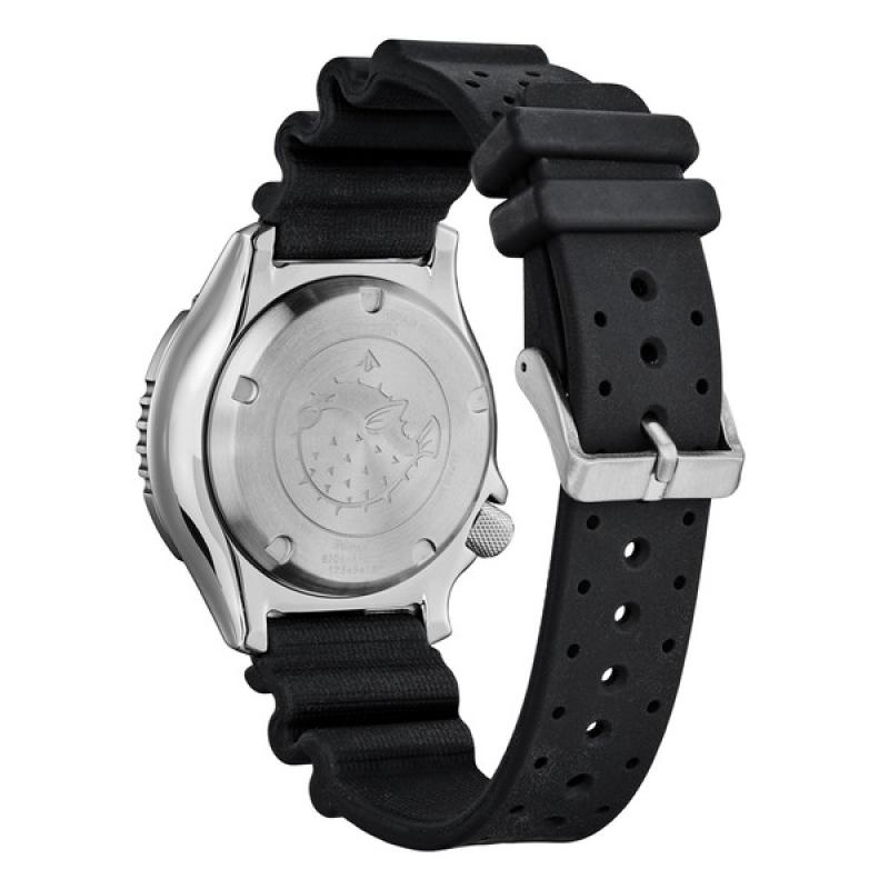 Citizen Automatic Promaster Dive Watch with Black Dial and Rubber Strap
