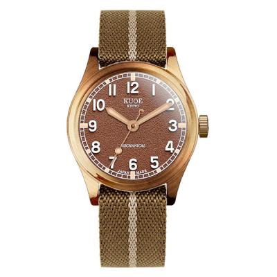 KUOE Old Smith 90-002 Bronze Case Automatic 38mm Watch with Brown Dial
