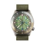 ADPT Series 1 GMT Titanium Field Watch with Mossy Shale Dial #ADPT-DT-MS