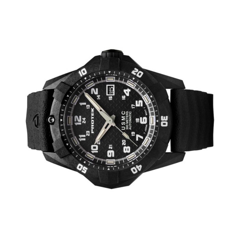 Protek USMC Automatic Tritium Dive Watch with Black Dial
