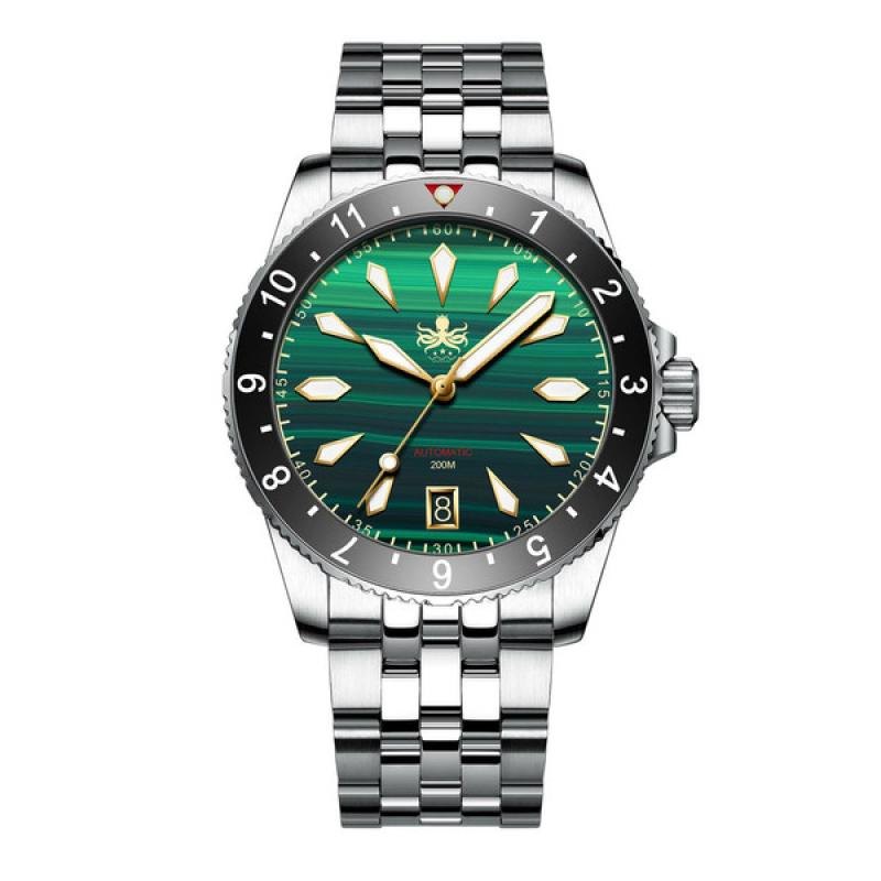 Phoibos Voyager Automatic Dive Watch with Malachite Green Dial