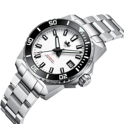 Phoibos Leviathan 40 Automatic Dive Watch with White Dial