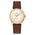 KUOE Royal Smith 90-006 Automatic 35mm Goldtone Watch with Ivory Dial