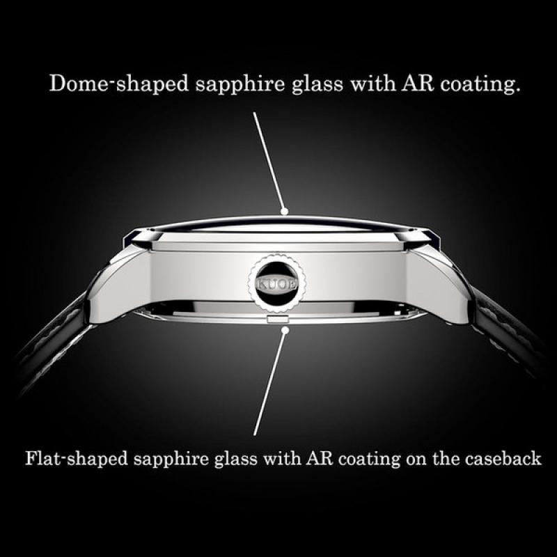 KUOE Royal Smith 90-008 Goldtone 34mm Dress Watch with Ivory Dial