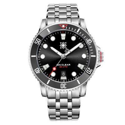 Second Hour Gin Clear Mk2 Watch with Sunburst Black Dial