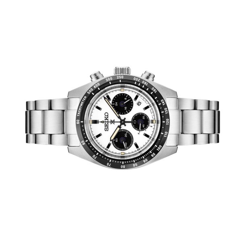 Seiko Prospex Speedtimer Solar Chronograph with White Dial