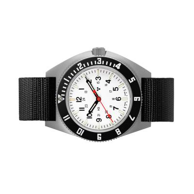 Marathon Swiss 41mm Arctic Steel Navigator (no date) with Tritium Tubes on Ballistic Strap