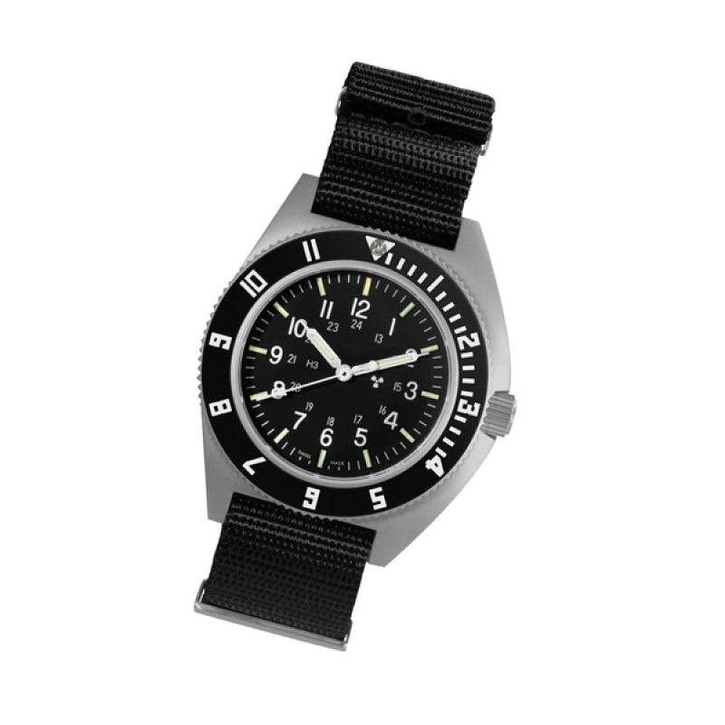 Marathon Swiss 41mm Steel Navigator (no date) with Tritium Tubes on DEFSTAN Nylon Strap