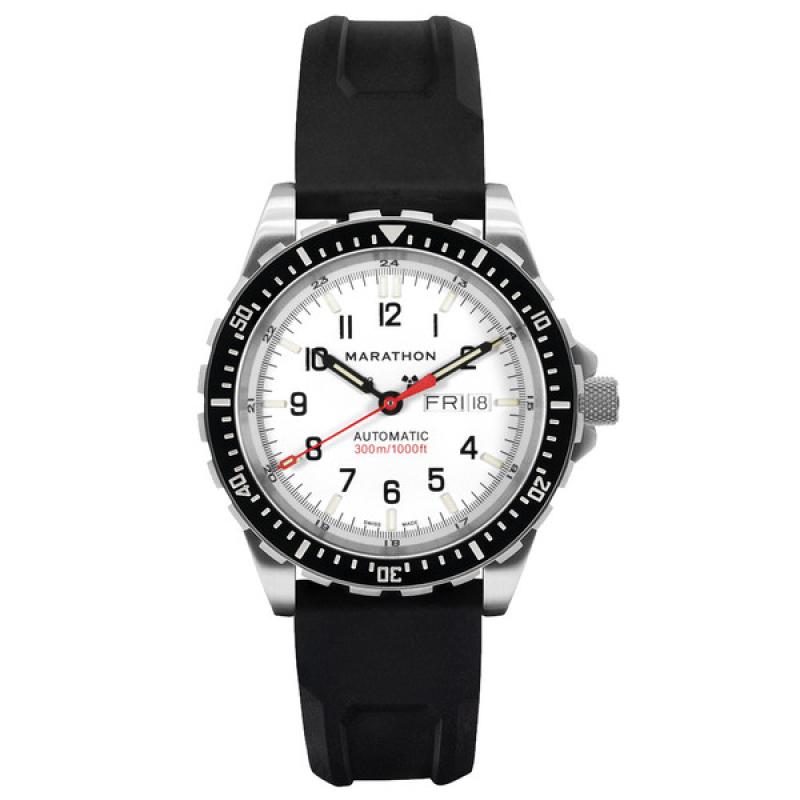 Marathon Jumbo Day-Date SAR Automatic Dive Watch with White Dial