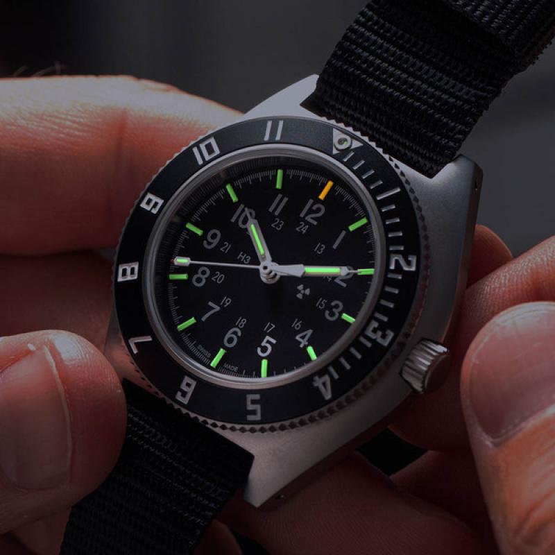 Marathon Swiss 41mm Automatic (No-Date) Navigator on Ballistic Nylon