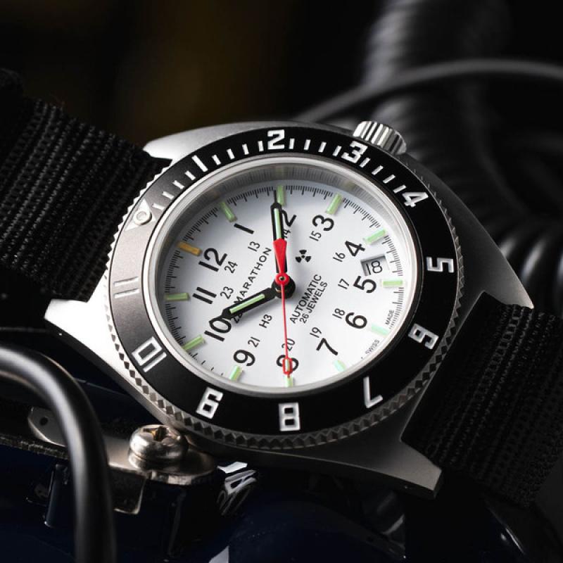 Marathon Swiss 41mm Automatic Arctic Navigator on Ballistic Nylon